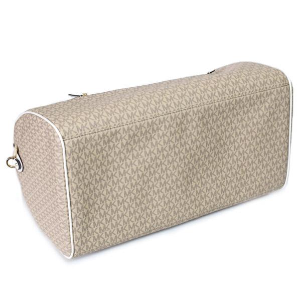 マイケルコース バッグ MICHAEL KORS レザー トラベル モノグラム 2way ラージ キャリーフック ボストンバッグ ショルダーバッグ ライトクリーム 35S3GTFD9Vの画像