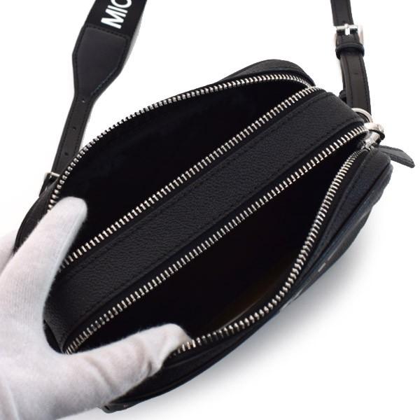 MICHAEL KORS ブラックレザーショルダークラッチバッグ MICHAEL KORS（マイケルコース） バック メンズ クラッチバッグ