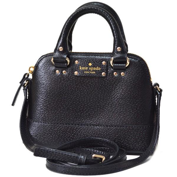 早い者勝ち バッグ ケイトスペード コロンとしたフォルムが可愛い Katespade 3711 ブラック ブラック バッグ ショルダー 斜め掛け ミニ ドームド レザー バッグ