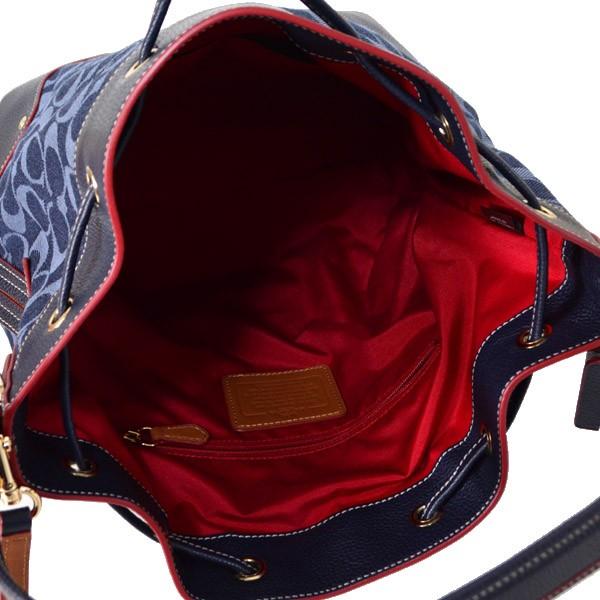 COACH（コーチ） バッグ シグネチャー 巾着 斜めがけ ラージ クロス