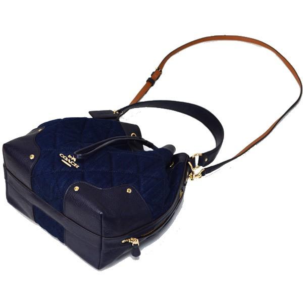 COACH（コーチ） バッグ キルティング 巾着 斜めがけ ラージ クロス