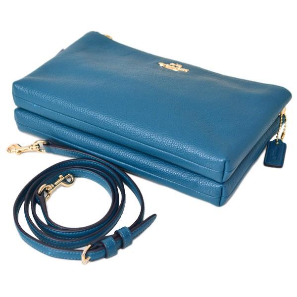 COACH ハンドバッグ 2WAY ショルダー コーチ バッグ COACH ペブルド レザー ダブル ジップ クロスボディー