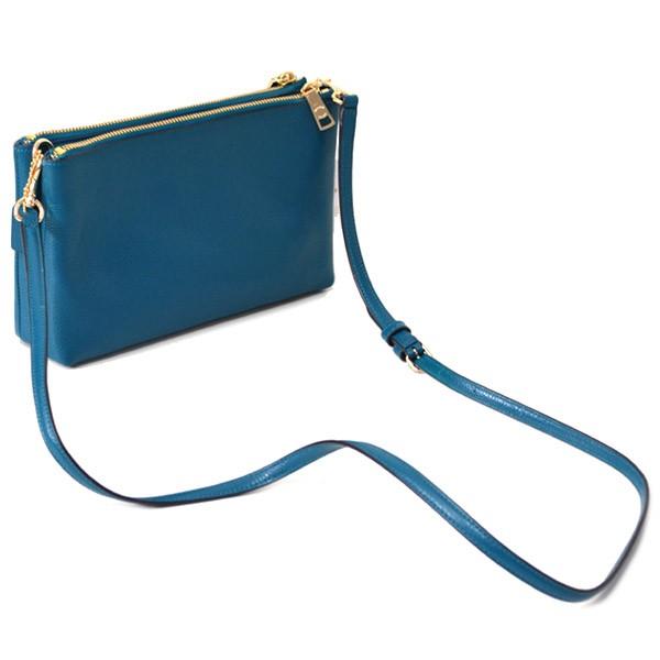 コーチ バッグ COACH ペブルド レザー ダブル ジップ クロスボディー 
