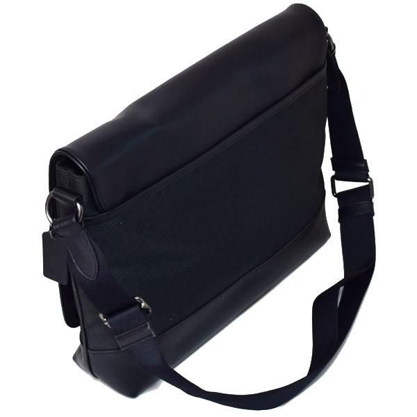 【美品】COACH コーチ メッセンジャーバッグ ナイロン×レザー ブラック COACH（コーチ） バッグ メンズ ナイロンキャンバス レザー