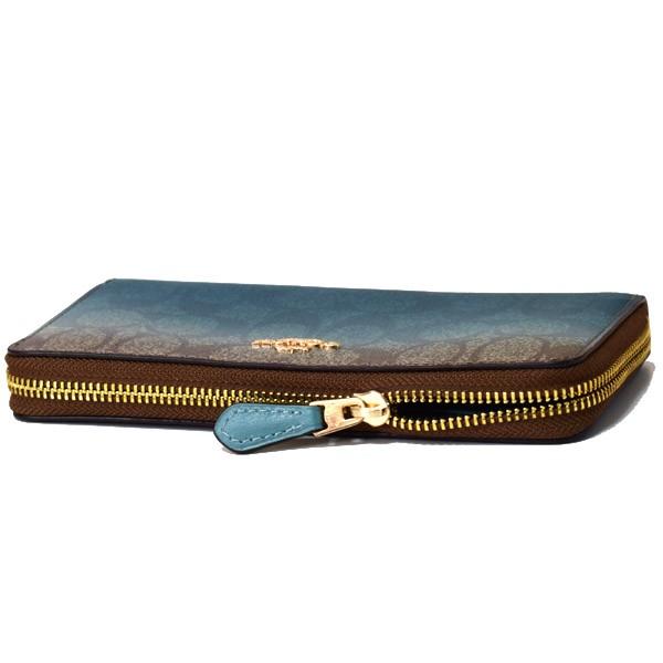 COACH（コーチ） 長財布 コーティングキャンバス レザー シグネチャー