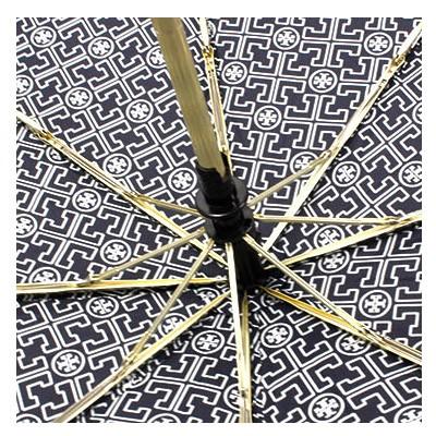 TORY BURCH トリーバーチ 折りたたみ傘 ロゴ アンブレラ ダーク TORY BURCH トリーバーチ 折りたたみ傘 ロゴ アンブレラ ダーク