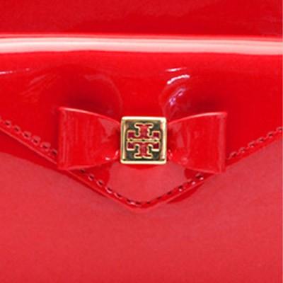 トリーバーチ 長財布 TORY BURCH パテントレザー リボン ジップ