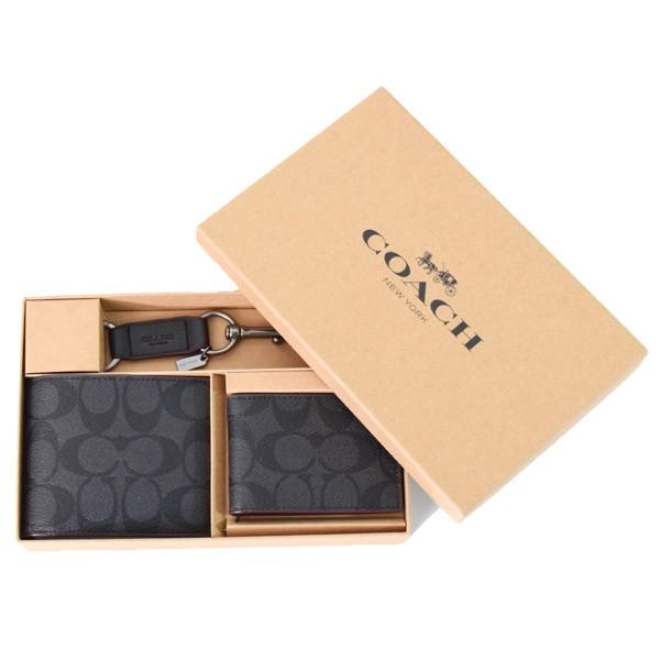 コーチ メンズ 二つ折り財布+カードケース+キーホルダー 3点セット 41346
