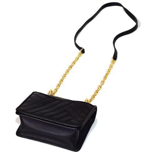トリーバーチ＊キルティング クロスボディ ゴールドチェーン レザーブラック TORY BURCH（トリーバーチ） バッグ レザー チェーン ミニ