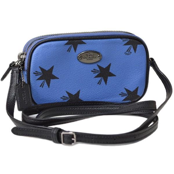 コーチ バッグ COACH スター キャニオン 星柄 レザー ダブルファスナー