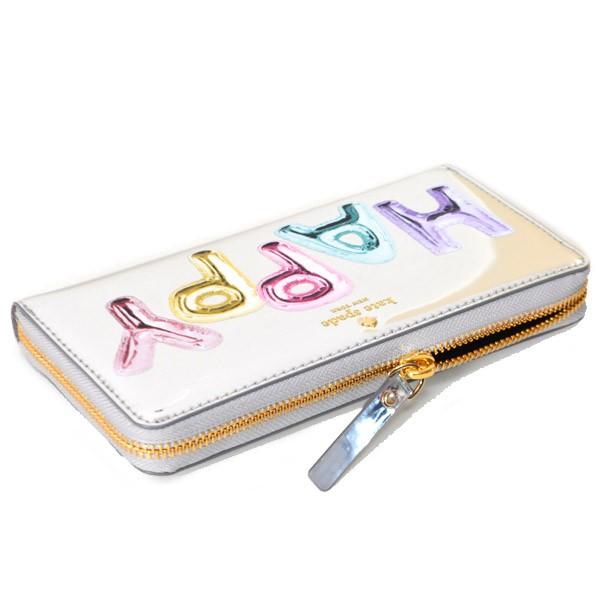 ケイト スペード 財布 Katespade メタリック Happy メッセージ ジップ アラウンド 長財布 シルバーマルチ 5378 5378 3 ブランド専門店 パイクストリート 通販 Yahoo ショッピング