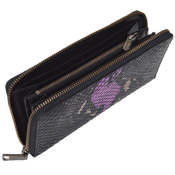 COACH(コーチ) 長財布 - パイソン×レザー COACH（コーチ） 長財布 パイソン エンボスド レザー アコーディオン