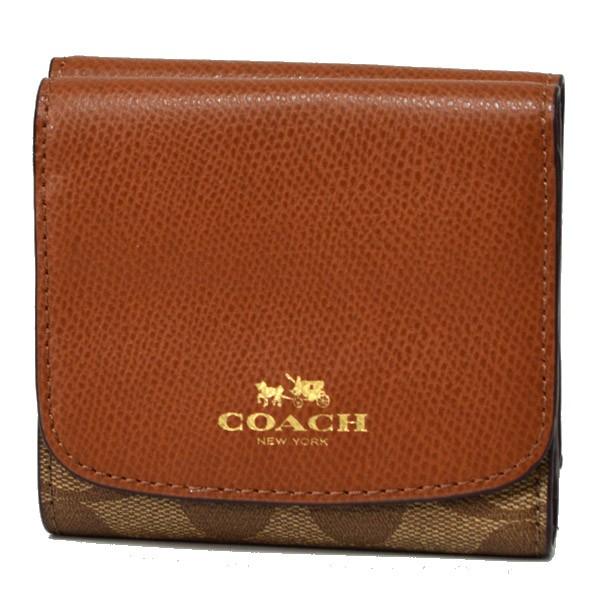 COACH（コーチ） 財布 レザー バイカラー シグネチャー 二つ折り財布