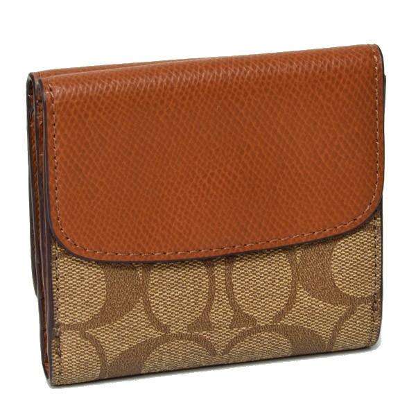 コーチ２つ折り財布 COACH（コーチ） 財布 レザー バイカラー シグネチャー 二つ折り財布