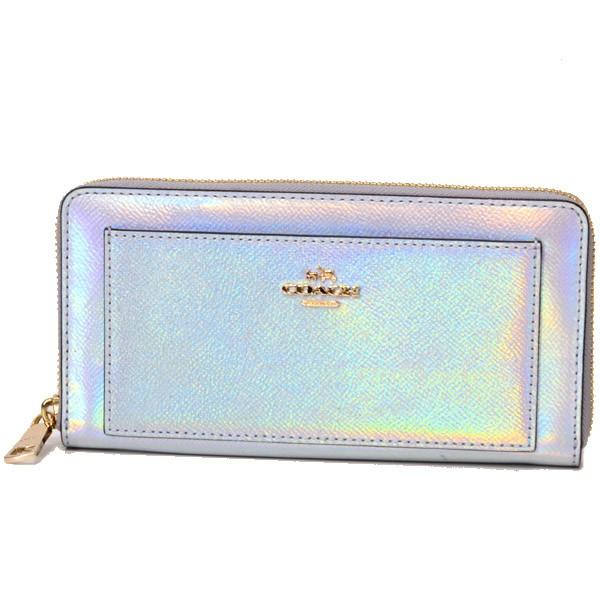 COACH（コーチ） 長財布 レザー ホログラム アコーディオン ジップ