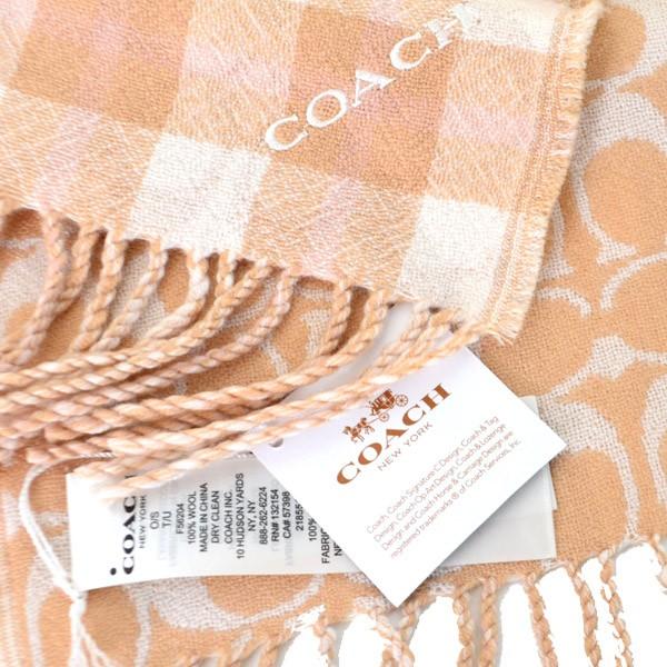 コーチ マフラー COACH リバーシブル シグネチャー タータン チェック 