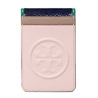 トリーバーチ 小物 Tory Burch レザー ボンベ ロゴ 型押し フォン ウォレット ステッカー スマホ マルチ 背面 ポケット カードケース シェルピンク ブランド専門店 パイクストリート 通販 Yahoo ショッピング