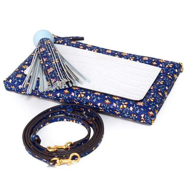 トリーバーチ バッグ TORY BURCH レザー カラーブロック タッセル 花柄