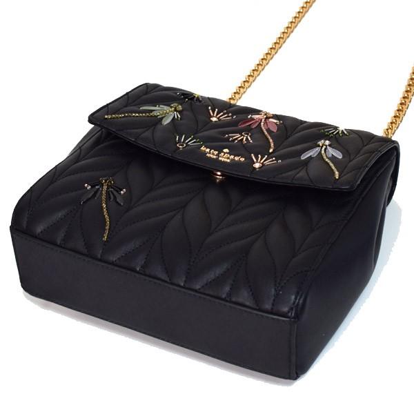 ケイトスペード バッグ katespade レザー キルティング ドラゴンフライ トンボ ビジュー チェーン 2WAY ショルダー リュックサック バックパック ブラック 5707