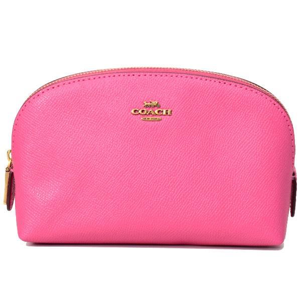 コーチ コスメポーチ Coach クロスグレインレザー コスメティック バッグ ケース 17 日本未発売 コーチの本場アメリカのコーチより大人気コスメ ポーチの新色 コンフェティピンク を買い付けました コーチ パイクストリート コスメティック コスメ