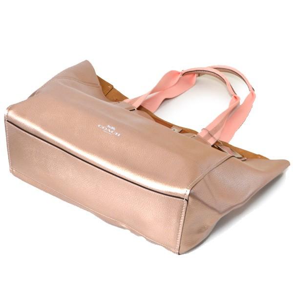 COACH コーチ バッグ ダービー メタリックレザー トート ラージ 