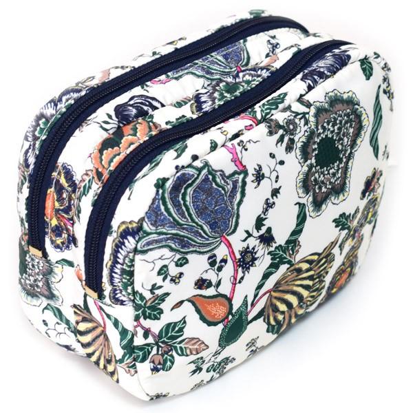 ☆TORYBURCH 花柄化粧ポーチ☆ TORY BURCH（トリーバーチ） 小物 ナイロン ダブルジップ 花柄