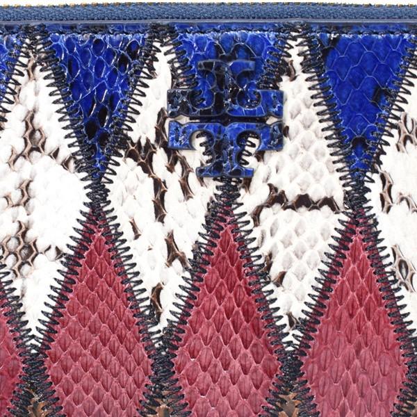トリーバーチ 長財布 TORY BURCH レザー テイラー パイソン柄 ジップ 