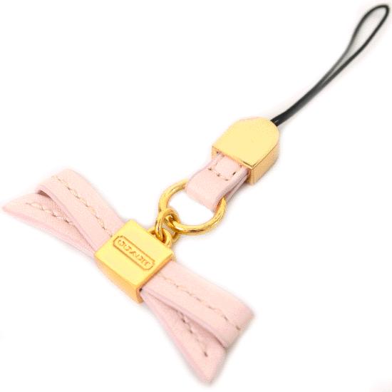 COACH（コーチ） 携帯ストラップ リボン レザー チャーム 携帯