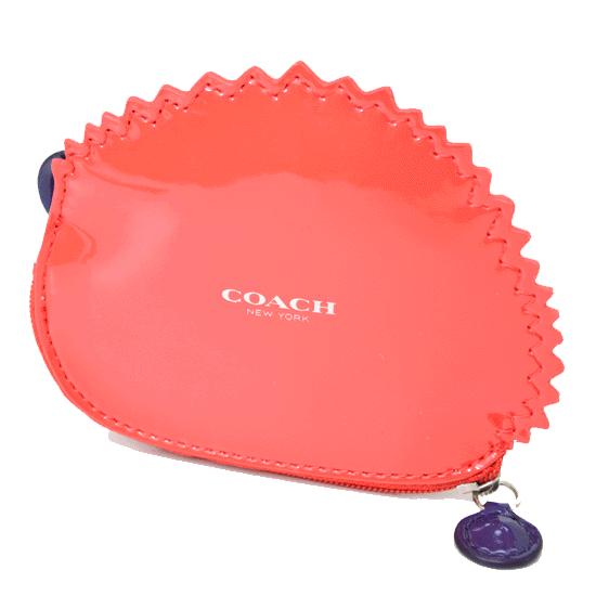 COACH コーチ 小銭入れ ハリネズミ パテントレザー スキニー