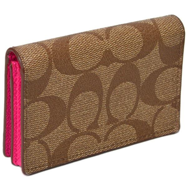 コーチ カードケース COACH ラグジュアリー レザー シグネチャー 定期