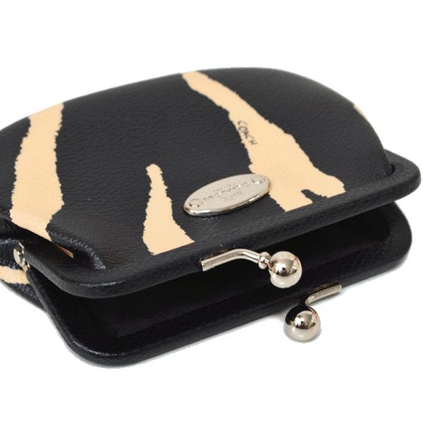 COACH（コーチ） 小銭入れ ゼブラ フレームド がまぐち コインケース