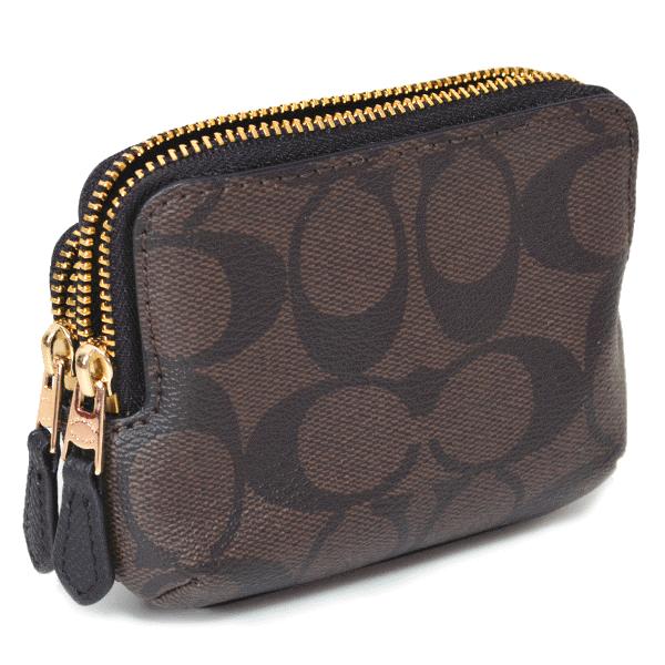 COACH コーチ 小銭入れ シグネチャー ダブルジップ ファスナー COACH コーチ 小銭入れ シグネチャー ダブルジップ ファスナー