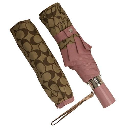 COACH（コーチ） 傘 シグネチャー 折りたたみ傘 ヴィンテージピンク