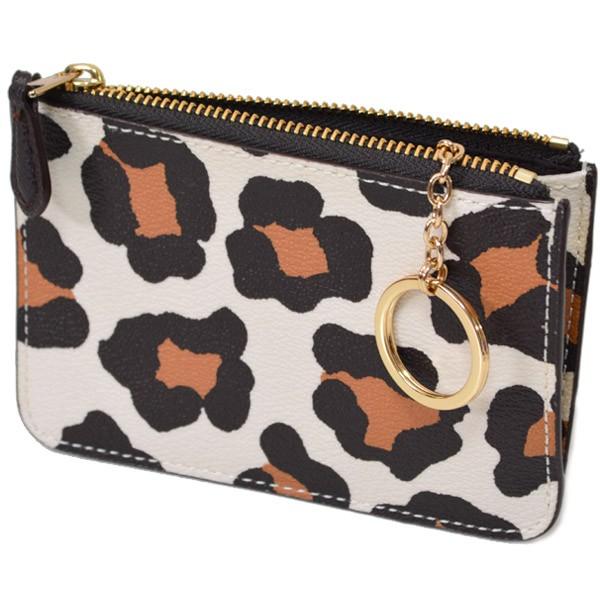 COACH（コーチ） 小銭入れ オセロット ヒョウ柄 レザー スキニー 