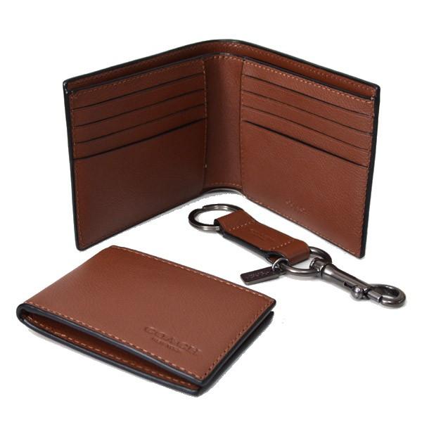 COACH（コーチ） 財布 メンズ レザー コンパクト財布+定期入れ+