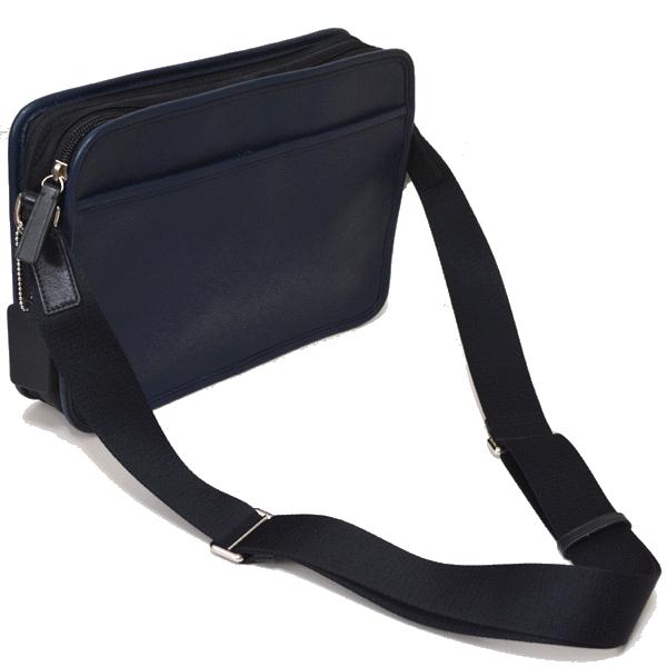 【美品】COACH コーチ フライトバッグ ショルダーバッグ レザー 濃紺 COACH（コーチ） メンズバッグ レザー メンズ トラベル フライト