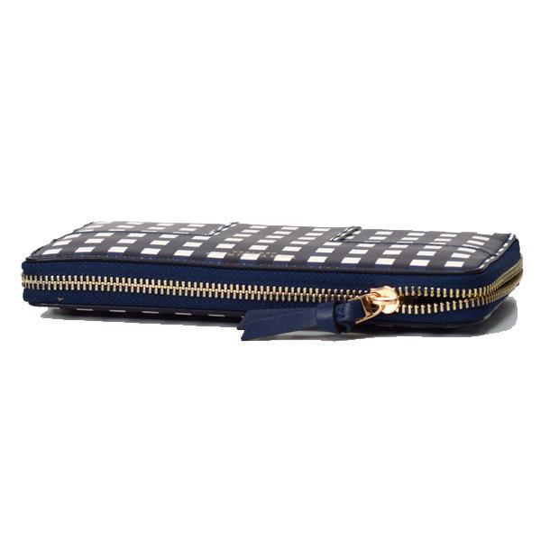 商品限定❤️トリーバーチ weave コンチネンタル 長財布 ネービー TORY BURCH（トリーバーチ） 長財布 レザー ブロック T
