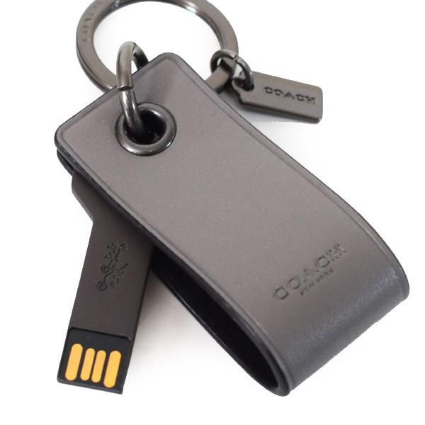 コーチ メンズ小物 COACH コーティングキャンバス カーフレザー IDランヤード カードケース+8GB USB キーホルダー 専用BOX付