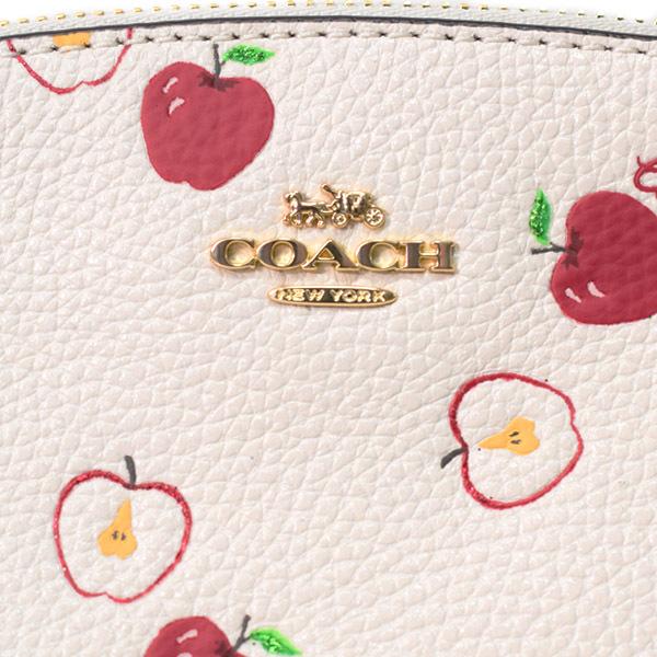 COACH コーチ コスメポーチ ペブルレザー スキャッタード
