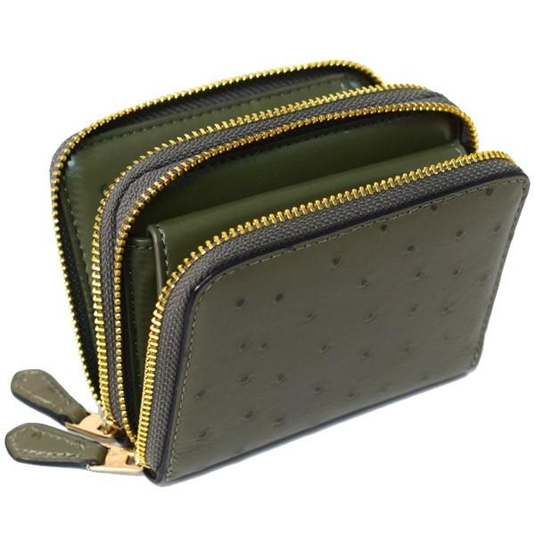 COACH コーチ 財布 オーストリッチエンボスレザー スモール ダブル  