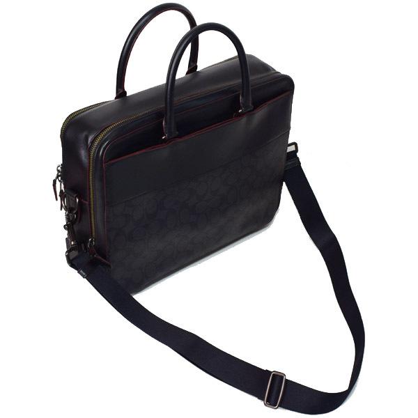 【良品】✅定価9.6万　メンテ済み　コーチ　ビジネスバッグ　COACH ブラック COACH（コーチ） メンズバッグ コーティングキャンバス カーフレザー