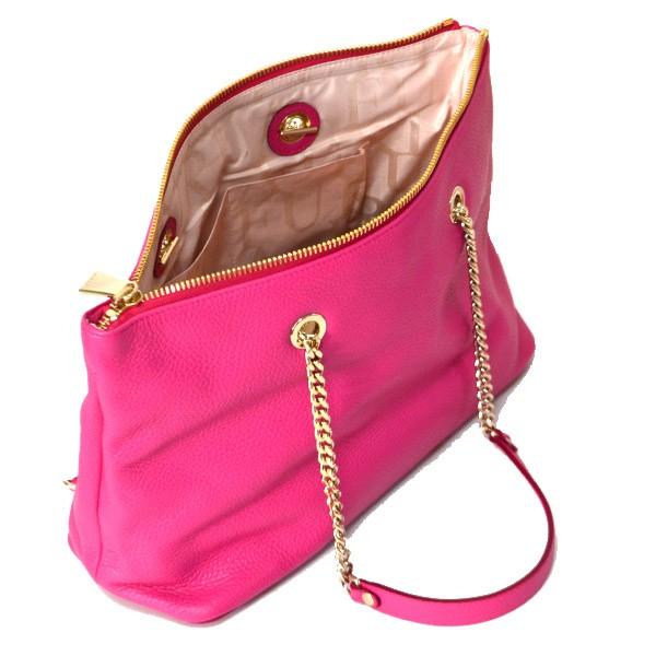 FURLA フルラ バッグ レザー チェーン ショルダー ハンドバッグ ピンク 