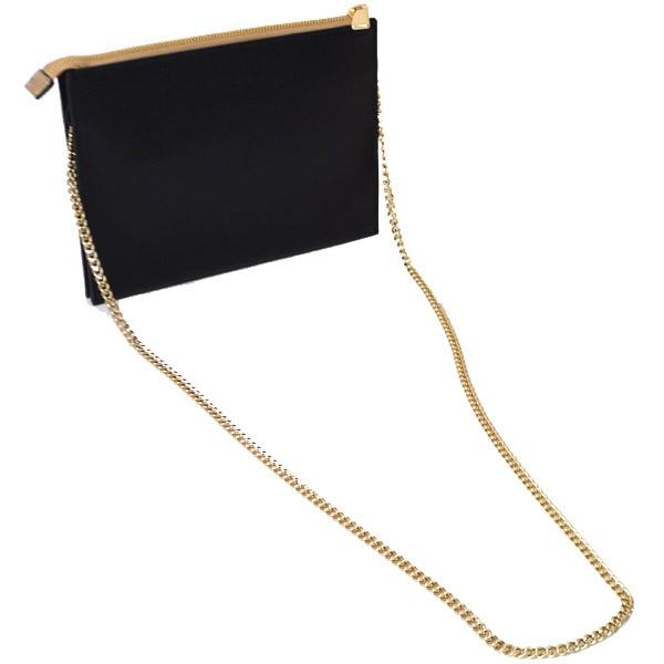 美品　FURLA 2way リボン　チェーン　クラッチバック　ショルダーバッグ FURLA フルラ バッグ メタリックレザー バイカラー 2way 斜