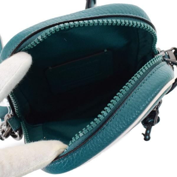 コーチ バッグ COACH ぺブルレザー ヴェイル フィービー カラーブロック クロスボディ 2way ショルダー 斜め掛け クラッチ バッグ ビリジアン 83267_3