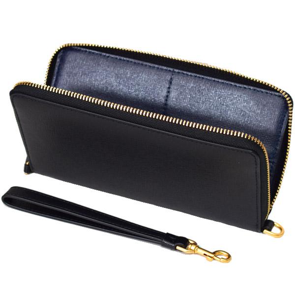 トリーバーチ 長財布 TORY BURCH レザー ロビンソン ジップ コンチネンタル リストレット アラウンド 長財布 ブラック 84066 TORY BURCH（トリーバーチ） 長財布 レザー ロビンソン ジップ