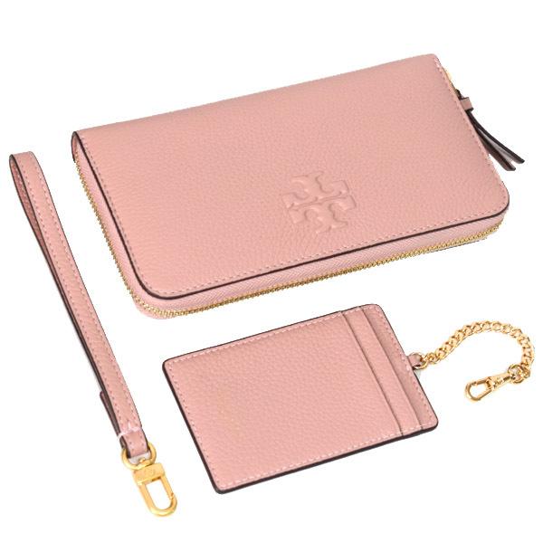 トリーバーチ 長財布 TORY BURCH レザー ロゴ ジップ コンチネンタル 長財布 カードケース 定期入れ ストラップ 3点セット ピンクムーン 86004｜pike-st｜03