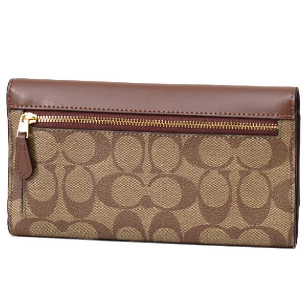 COACH（コーチ） 長財布 コーティングキャンバス スムースレザー