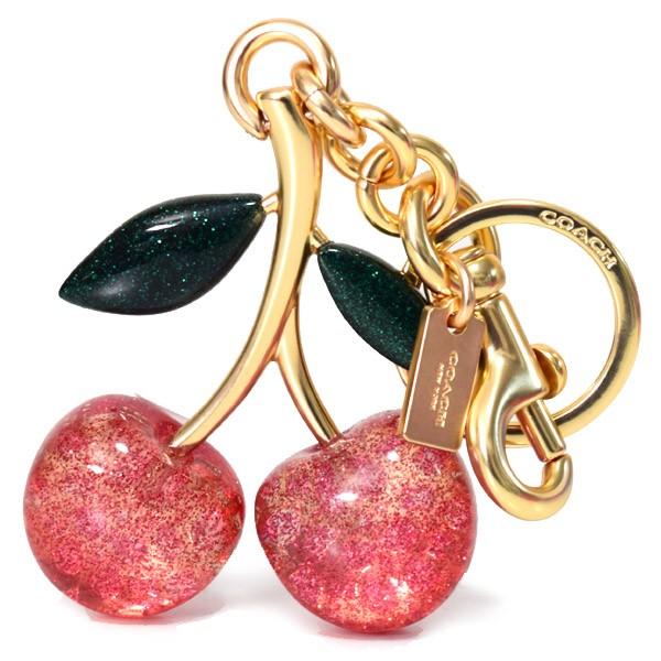 COACH（コーチ） キーホルダー レジン メタル シグネチャー チェリー