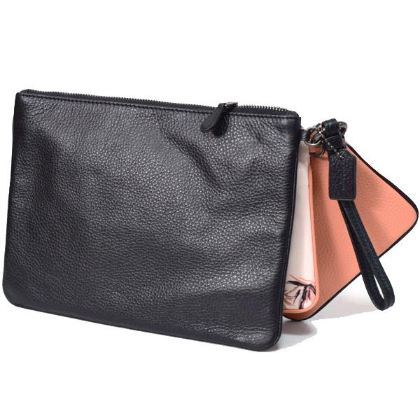 COACH（コーチ） マルチポーチ ナイロン ぺブルレザー グローイング