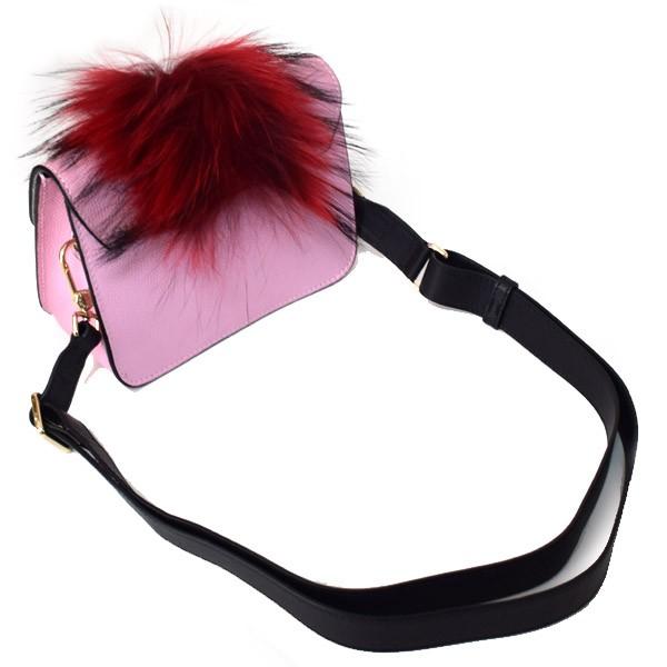 FURLA フルラ バッグ レザー メトロポリス 鳥 モチーフ ファー